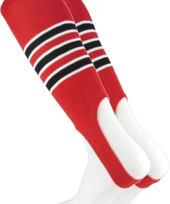 TCK – Pattern D – Adult 300 4″ Cut Baseball Stirrups -Bats Elegant Shop 4 In D Red Blk