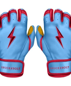 Bruce Bolt – BADER Series Adult Short Cuff Batting Gloves | BABY BLUE