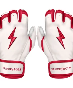 Bruce Bolt – BADER Series Youth Short Cuff Batting Gloves | BADER WHITE