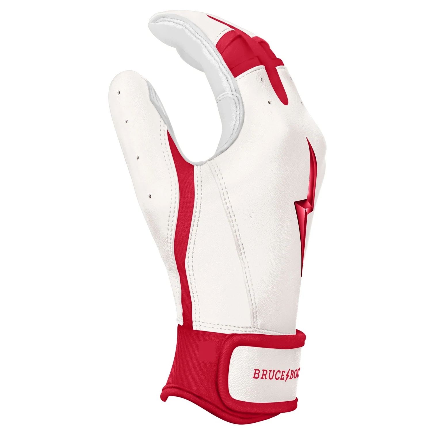Bruce Bolt – BADER Series Youth Short Cuff Batting Gloves | BADER WHITE 7 Bruce Bolt – BADER Series Youth Short Cuff Batting Gloves | BADER WHITE - Image 5