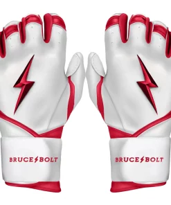 Bruce Bolt – BADER Series Adult Long Cuff Batting Gloves | BADER WHITE