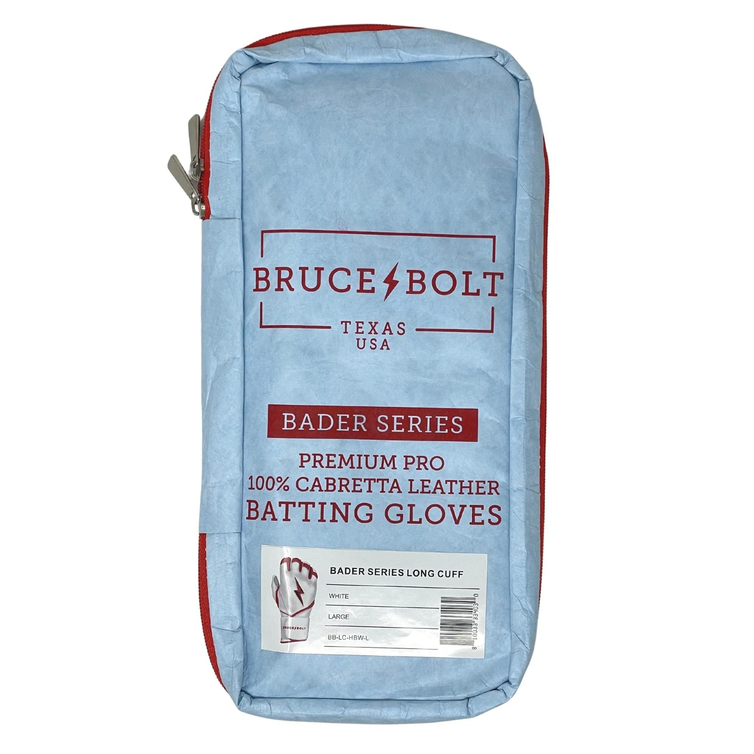 Bruce Bolt – BADER Series Adult Long Cuff Batting Gloves | BADER WHITE 5 Bruce Bolt – BADER Series Adult Long Cuff Batting Gloves | BADER WHITE - Image 3