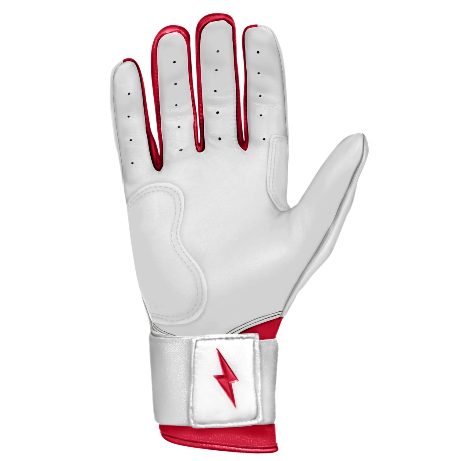 Bruce Bolt – BADER Series Adult Long Cuff Batting Gloves | BADER WHITE 6 Bruce Bolt – BADER Series Adult Long Cuff Batting Gloves | BADER WHITE - Image 4