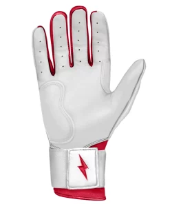 Bruce Bolt – BADER Series Youth Long Cuff Batting Gloves | BADER WHITE -Bats Elegant Shop Bader WH long 3