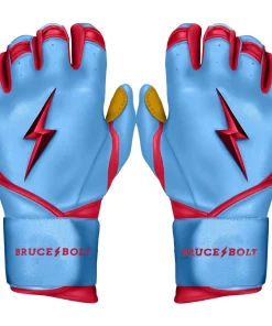 Bruce Bolt – BADER Series Adult Long Cuff Batting Gloves | BABY BLUE