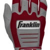 Franklin Custom CFX Pro Batting Gloves – Adult – Grey/Cardinal -Bats Elegant Shop Grey Card 1