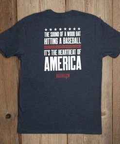 Baseballism Heartbeat Men’s T-Shirt -Bats Elegant Shop HeartbeatofAmerica 5