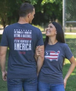Baseballism Heartbeat Men’s T-Shirt -Bats Elegant Shop HeartbeatofAmerica 7