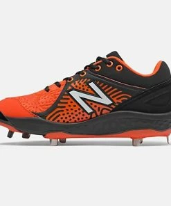 New Balance – Black/Orange Low-Cut L3000v5 Metal Spikes (L3000BO5) -Bats Elegant Shop L3000BO5 3