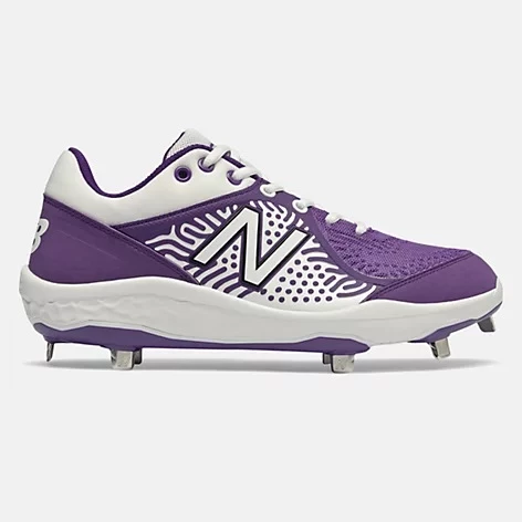 New Balance – White/Purple Low-Cut L3000v5 Metal Spikes (L3000WP5) 3 New Balance – White/Purple Low-Cut L3000v5 Metal Spikes (L3000WP5)