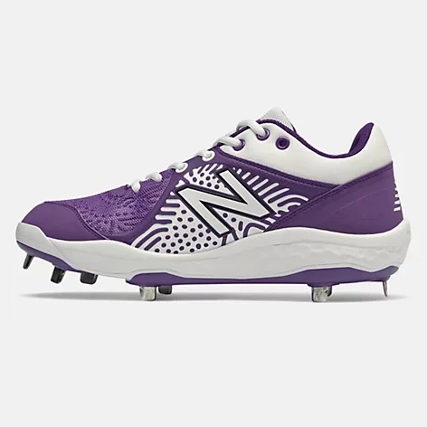 New Balance – White/Purple Low-Cut L3000v5 Metal Spikes (L3000WP5) 5 New Balance – White/Purple Low-Cut L3000v5 Metal Spikes (L3000WP5) - Image 3