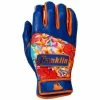 Franklin LINDOR Pro Classic Batting Gloves – Adult – Royal/Floral -Bats Elegant Shop Lindor Floral 1