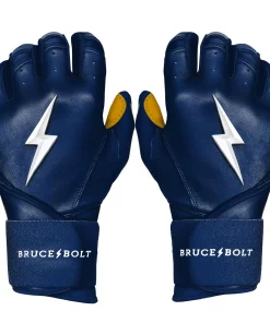 Bruce Bolt Batting Gloves – PREMIUM PRO Adult Long Cuff -Bats Elegant Shop Long Cuff Navy 1 1