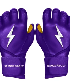 Bruce Bolt Batting Gloves – PREMIUM PRO Adult Long Cuff -Bats Elegant Shop Long Cuff Purple 1 1