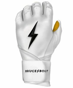 Bruce Bolt Batting Gloves – PREMIUM PRO Adult Long Cuff -Bats Elegant Shop Long Cuff White 6