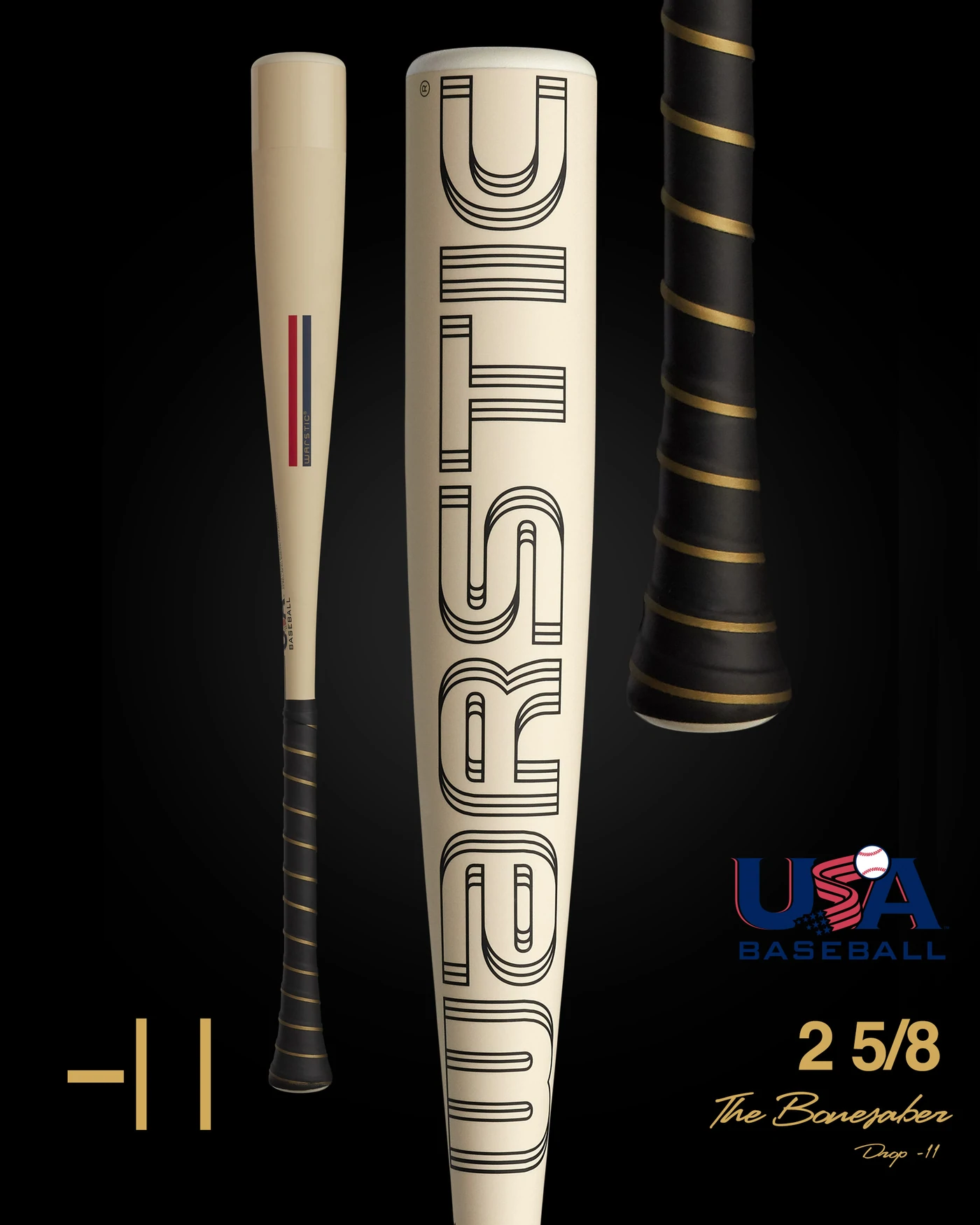 Warstic – BONESABER USA METAL BASEBALL BAT -11 3 Warstic – BONESABER USA METAL BASEBALL BAT -11