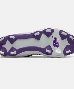 New Balance – Men’s White/Purple 3000v5 Fresh Foam Molded Cleat (PL3000P5) -Bats Elegant Shop PL3000P5 4
