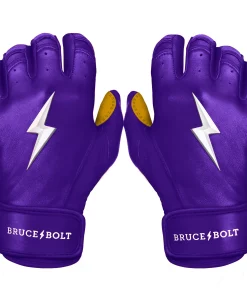 Bruce Bolt – PREMIUM PRO Youth Short Cuff Batting Gloves -Bats Elegant Shop Short Cuff Purple 1 1