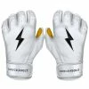Bruce Bolt – PREMIUM PRO Youth Short Cuff Batting Gloves -Bats Elegant Shop Short Cuff White 1 1