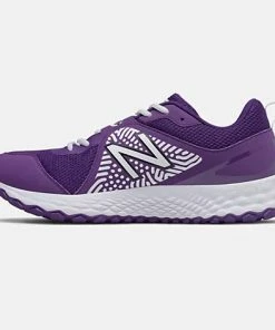New Balance – Men’s White/Purple 3000v5 Fresh Foam Men’s Turf (T3000WP5) -Bats Elegant Shop T3000WP5 3