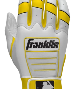 Franklin Custom CFX Pro Batting Gloves – Adult – White/Yellow