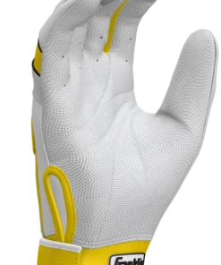Franklin Custom CFX Pro Batting Gloves – Adult – White/Yellow -Bats Elegant Shop Wht Yellow 4