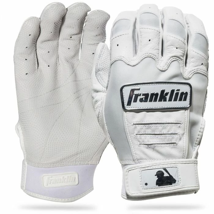 Franklin CFX Pro Chrome Batting Gloves – Adult – White 3 Franklin CFX Pro Chrome Batting Gloves – Adult – White