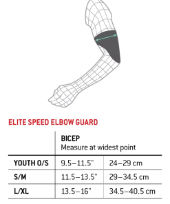 G-Form – ELITE SPEED BATTER’S ELBOW GUARD -Bats Elegant Shop elitespeedelbow sizechart