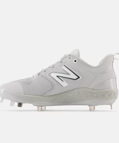 New Balance Grey/White L3000v6 Metal Spikes -Bats Elegant Shop l3000tg6 3