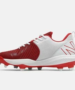 New Balance – Red/White FuelCell 4040v6 Molded Cleats (PL4040R6) -Bats Elegant Shop pl4040r6 3