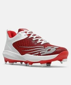 New Balance – Red/White FuelCell 4040v6 Molded Cleats (PL4040R6) -Bats Elegant Shop pl4040r6 4