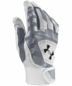 Under Armour Adult Yard Batting Gloves – Grey/White