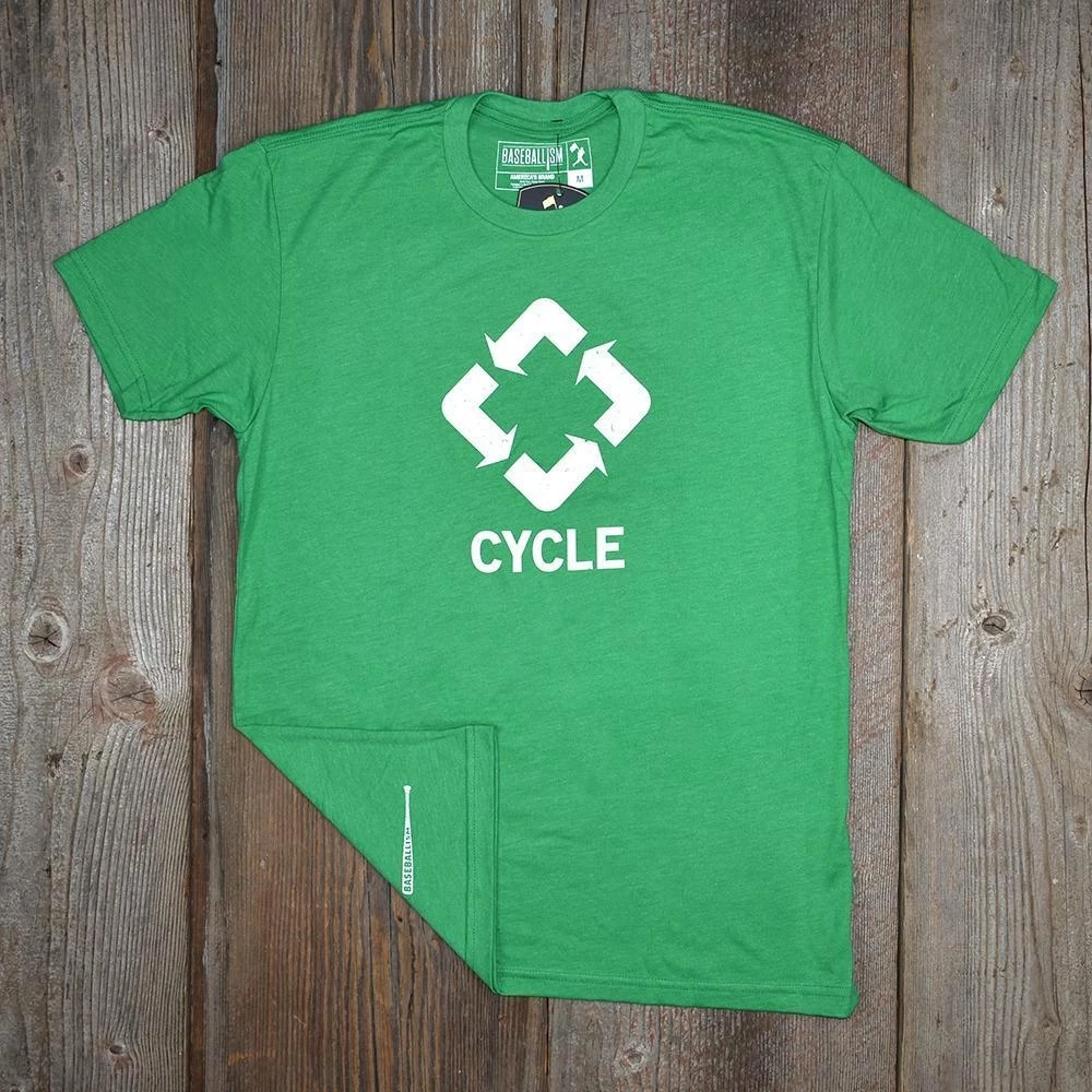 Baseballism – Cycle – Green T-Shirt (Men’s) 5 Baseballism – Cycle – Green T-Shirt (Men’s) - Image 3