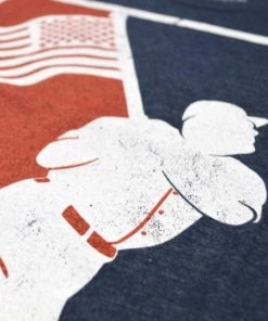 Baseballism Flag Man Navy T-Shirt (Men’s) -Bats Elegant Shop products flag man 3