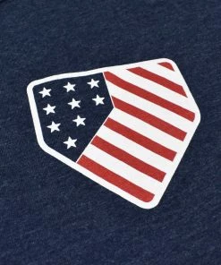 Baseballism – Home Team – Red, White And Blue T-Shirt (Men’s) -Bats Elegant Shop products hometeam rwb 4