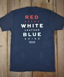 Baseballism – Home Team – Red, White And Blue T-Shirt (Men’s) -Bats Elegant Shop products hometeam rwb 5
