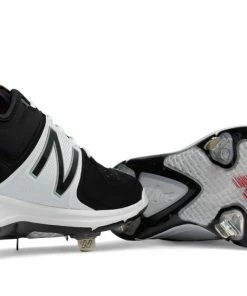 New Balance – Black/White Low-Cut 3000v3 Metal Spikes (L3000BK3) -Bats Elegant Shop products l3000bk3 3
