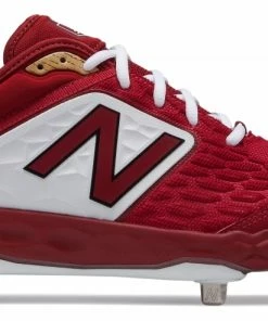 New Balance – Cardinal/White Low-Cut L3000v4 Metal Spikes (L3000MW4)