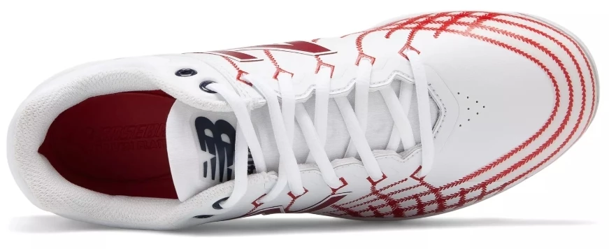 New Balance – White/Red Hero 4040v5 Metal Spikes (L4040AS5) 5 New Balance – White/Red Hero 4040v5 Metal Spikes (L4040AS5) - Image 3