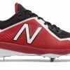New Balance – Black/Red 4040v4 Baseball Spikes (L4040BR4) -Bats Elegant Shop products l4040br4 1