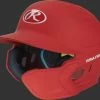 Rawlings Mach Batting Helmet W/ EXT Flap – Red (MACHEXTR) -Bats Elegant Shop products machextr red 1