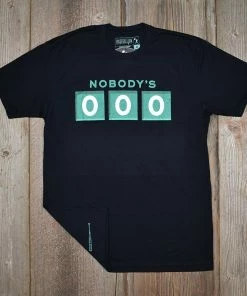 Baseballism – Nobody’s Perfect – Black T-Shirt (Men’s) -Bats Elegant Shop products nobody s perfect 3