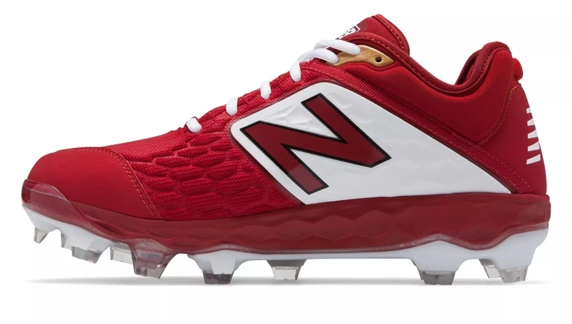 New Balance – Men’s Cardinal/White 3000v4 Fresh Foam Molded Cleat (PL3000M4) 4 New Balance – Men’s Cardinal/White 3000v4 Fresh Foam Molded Cleat (PL3000M4) - Image 2