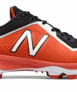 New Balance – Orange/Black Low Rubber Baseball Cleats (PL4040B4)