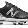 New Balance 4040v5 Adult Molded Cleats – Black/White (PL4040E5) -Bats Elegant Shop products pl4040e5 1