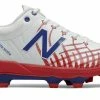 New Balance 4040v5 Adult Molded Cleats – Red/White/Blue (PL4040PR)