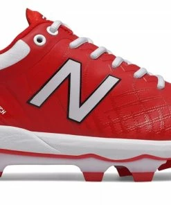 New Balance 4040v5 Adult Molded Cleats – Red/White (PL4040R5)