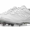New Balance SM4040W1 White/White Women’s Fastpitch Spikes -Bats Elegant Shop products sm4040w1 1