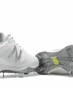 New Balance SM4040W1 White/White Women’s Fastpitch Spikes -Bats Elegant Shop products sm4040w1 3
