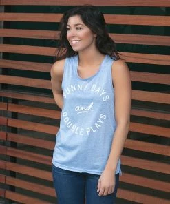 Baseballism – Sunny Days And Double Plays – Aya Tank (Women’s) -Bats Elegant Shop products sunny days 4